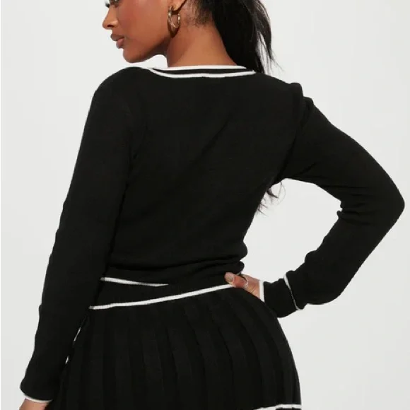 Hot Gossip Sweater Skirt Set - Black - Picture 4 of 8